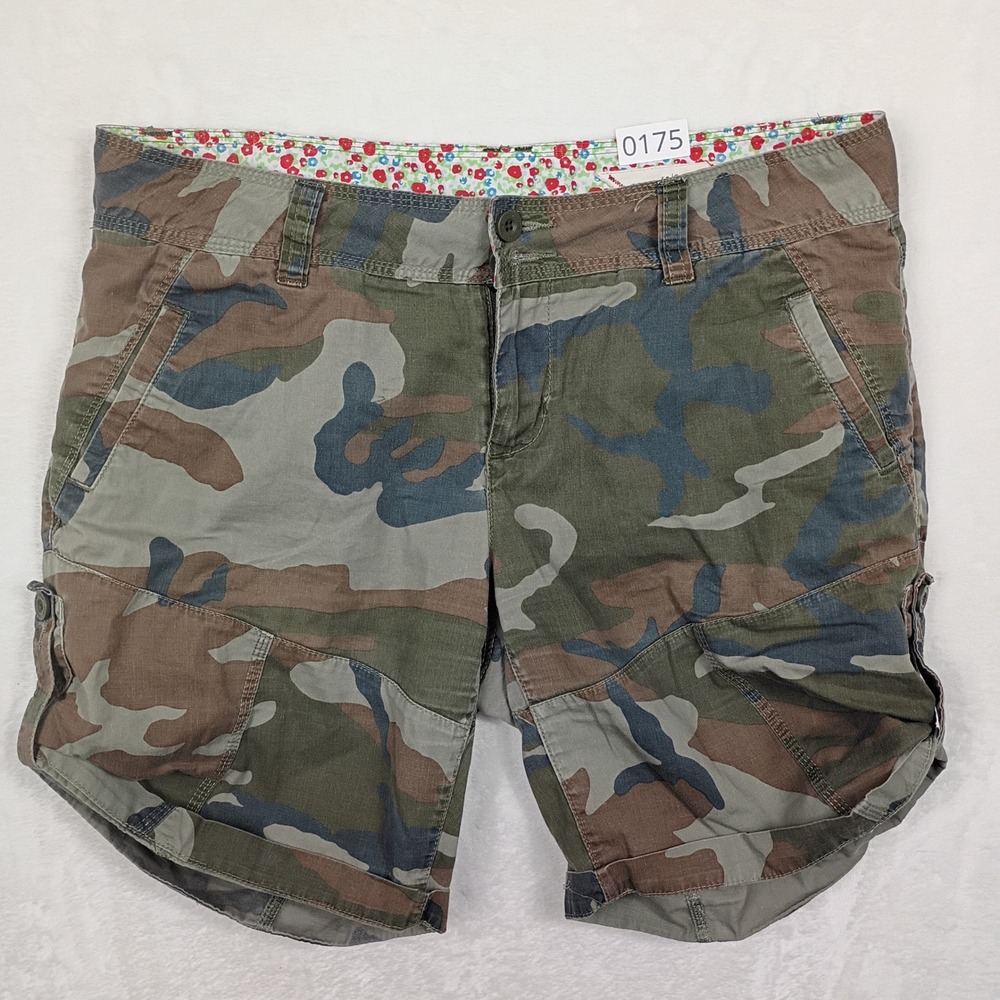 Chor Camouflage Cargo Shorts Mens Size 32 x 11 Gorpcore Woodland Camo Cotton y2k